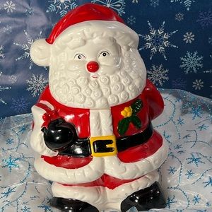 Vintage Ceramic Santa Cookie Jar